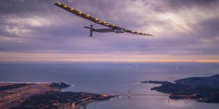 Solar powered plane departs California on round-the-world flight