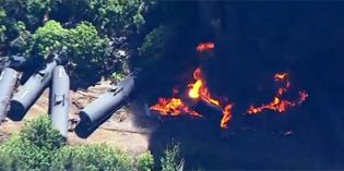 Oregon oil train derailment fire extinguished