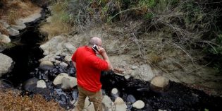 California oil pipeline spill stopped before reaching beach