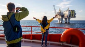 A summertime North Sea oil rig cruise amazes tourists