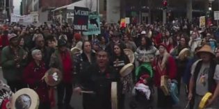 Thousands protest Canadian pipeline expansion